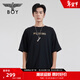 BOY LONDON潮牌短袖T恤夏季男女同款燙金嘻哈風(fēng)黑色休閑上衣N01920 黑色 S 此款偏大，建議拍小一碼