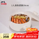 琺寶（staub）單粗陶砂鍋家用美觀(guān)約1.3L 手作單柄粗陶砂鍋稻米白18cm 1029159