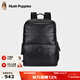 暇步士（Hush Puppies）背包男士雙肩包真皮植鞣皮大容量14英寸電腦包商務(wù)休閑通勤旅行包 黑色 HA-1471503W-5720