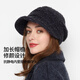卡蒙（Kenmont）羊毛呢貝雷帽時(shí)尚百搭帽子女秋冬天鴨舌帽保暖加厚堆堆帽km-5133
