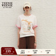 Teenie Weenie【涼感防曬】小熊女裝夏裝簡(jiǎn)約圓領(lǐng)學(xué)院休閑短袖T恤 乳白色 S (160)