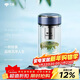 萬(wàn)象（WANXIANG）雙層弧形玻璃杯男女士帶濾網(wǎng)水杯灰藍色360ml便攜車(chē)載泡茶杯