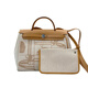 愛(ài)馬仕（HERMES）【二手99新】Hermes愛(ài)馬仕herbag 手提單肩包 二手奢侈品箱包 真品  99新奶茶色帆布31X24cm