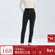 三彩【加絨】2025冬季新款修身高腰九分牛仔褲小腳褲 黑色 L 165/72A
