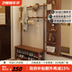 藝柳園實(shí)木門(mén)口換鞋凳衣帽架一體入戶(hù)掛衣架落地衣架鞋架玄關(guān)穿鞋凳 衣帽架換鞋凳80cm丨胡桃色
