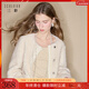 三彩2025冬季新款【100綿羊毛瘦瘦皮草】香風(fēng)毛毛外套短款優(yōu)雅M 米白色 XS 150/76A