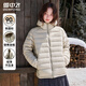 雪中飛排骨輕薄羽絨服女連帽短款秋冬季戶(hù)外保暖內膽寬松舒適便攜外套男