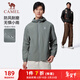 駱駝（CAMEL）防潑水夾克男戶(hù)外防風(fēng)連帽風(fēng)衣外套秋 C15CABLH010 槍灰色 L
