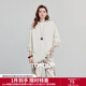 初語(yǔ)拼接蕾絲袖口設計T恤女2025秋季新款七分袖寬松純色棉質(zhì)上衣 奶白色 S