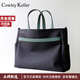 COWLEY KELLER女士手提包新款托特包輕奢商務(wù)筆記本電腦包通勤媽咪包單肩斜挎包 黑配綠 37*11*29cm 14英寸