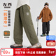 左西男童棉褲冬季保暖2025新款兒童夾棉加厚褲子男孩長(cháng)褲 黑色 140