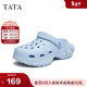 他她（TATA）厚底外穿洞洞鞋女鞋休閑涼拖鞋女款秋季新款HHZ01CH4 藍色 35-36