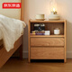 京東京造林中夢(mèng)實(shí)木床頭柜 北美FAS橡木多層儲物 臥室收納柜儲物柜
