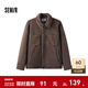 森馬夾克男毛絨外套情侶百搭寬松仿羊羔絨冬裝中性風(fēng) 深咖啡50954 L