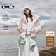 ONLY2025冬季90白鴨絨減齡蓬松云朵感連帽羽絨服女|125423014