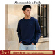 Abercrombie & Fitch經(jīng)典小麋鹿圖案美式棉質(zhì)圓領(lǐng)套頭長(cháng)袖T恤25秋冬男裝124-5565 海軍藍 S (175/92A) 尺碼偏大，建議小一碼