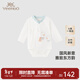 英氏（YEEHOO）【商場(chǎng)同款】?jì)和揖臃B體衣秋長(cháng)袖竹纖維寶寶衣服 梔子白【襠哈款】 73cm (推薦6-9個(gè)月)