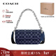 蔻馳（COACH）【品牌直供】專(zhuān)柜款丹寧單肩斜挎包腋下包男女同款新年情人節禮物 丹寧藍CAM30 DEB