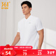361°運動(dòng)翻領(lǐng)t恤男2026年春夏季新款休閑透氣短袖情侶POLO衫 【男款】本白 L