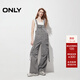 ONLY秋季休閑百搭簡(jiǎn)約口袋綁帶背帶褲休閑褲女|12427S002 E40 寒冬灰色 160/64A/S