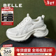 百麗（Belle）厚底時(shí)尚老爹鞋女商場(chǎng)同透氣網(wǎng)面單鞋B4G1DCM4 白色 38 (240mm)