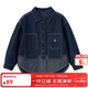 ASK JUNIOR童裝兒童親子外套男女童中大童春裝牛仔夾克跑步運動(dòng)風(fēng)外套  170