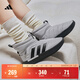 adidas ADIPUFF面包鞋保暖防滑耐磨柔軟中幫棉鞋阿迪達斯輕運動(dòng)   軌道灰/黑色   40.5
