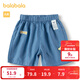 巴拉巴拉男童褲子嬰兒短褲休閑褲夏裝寬松舒適可愛(ài)萌趣時(shí)尚洋氣潮 牛仔中藍88201 80