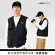 雷薩狼多口袋馬甲定制工作服印logo攝影工作室員工裝外套坎肩背心文化衫 【雙層立體多口袋】黑色 XL
