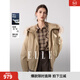 ELLE90白鴨絨連帽花苞羽絨服女2025冬季新款高級感保暖派克服外套 駝色 S
