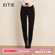 愛(ài)特愛(ài)（EITIE）女裝冬季新款高腰修身百搭錐形小腳休閑長(cháng)褲女D2205901 黑色20 2XL 175