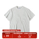 NOTHOMME潮牌夏季男款簡(jiǎn)約純色圓領(lǐng)T恤情侶裝寬松打底衫 淺花灰280g升級 寬松版 XL (180)