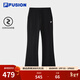 FILA FUSION斐樂(lè )潮牌針織長(cháng)褲女冬季新款時(shí)尚簡(jiǎn)約基礎休閑褲 正黑色-BK S 160/62A/S