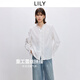 LILY2026春新款女裝純棉法式宮廷風(fēng)立領(lǐng)鏤空蕾絲提花白色長(cháng)袖襯衫 601白色 S