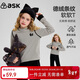 ASK JUNIOR兒童長(cháng)袖T恤2026春中大童德絨半高領(lǐng)打底衫女童條紋撞色上衣