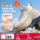 361°男鞋運動(dòng)鞋行山秋冬季高幫加絨保暖棉鞋增高戶(hù)外徒步登山跑步鞋男 燕麥奶/杏茶色【加絨防潑水】 42