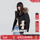LALABOBO90鴨絨毛領(lǐng)工裝羽絨服冬季新款保暖連帽加厚外套LBDD-WSYR17 黑色 M