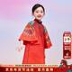 年衣童裝女童旗袍連衣裙春秋新款新中式國風(fēng)公主裙子兒童中秋節演出服 年衣紅 130