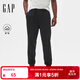 蓋璞（GAP）男裝2025秋季新款抓絨松緊腰針織束腳褲運動(dòng)褲長(cháng)褲美版 灰黑色 S 美碼   M亞洲碼175/95A【偏大，拍小一碼】