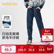 巴拉巴拉童裝兒童褲子男童長(cháng)褲秋冬裝寶寶直筒褲加絨時(shí)尚潮酷
