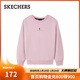 斯凱奇（Skechers）新年禮物女士冬季加絨套頭衛衣新品寬松顯瘦長(cháng)袖T恤衫L425W011