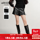 艾諾絲雅詩(shī)【商場(chǎng)同款】冬季新款簡(jiǎn)潔優(yōu)雅通勤百搭皮壓格黑色短褲女21023007 黑色 L