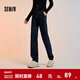 森馬（Semir）牛仔褲女抓毛長(cháng)褲舒適復古風(fēng)2024冬季潮流寬松錐形褲顯瘦 原色牛仔98101 M 160/66A
