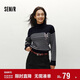 森馬（Semir）森柔|地理系列毛衣女冬季半高領(lǐng)刺繡條紋衫101724107022