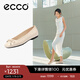 愛(ài)步（ECCO）芭蕾舞鞋女 時(shí)尚百搭淺口單鞋蝴蝶結女鞋 舞悅234313 HL 石灰色23431301378 37
