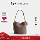 蔻馳（COACH）【禮物】新款女士WILLOW 19號柔軟水桶包純色真皮搭扣斜挎包女包 B4/深石灰色