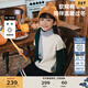 馬·拉?。∕.Latin）/童裝兒童毛衣冬新款男女大童學(xué)院風(fēng)漫畫(huà)半高領(lǐng)毛衣 米色 160 cm
