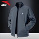 安踏（ANTA）外套男士春秋薄款立領(lǐng)夾克2026春季新款旗艦上衣休閑運動(dòng)服 男裝灰 /常規款 XL (180)