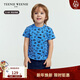Teenie Weenie Kids小熊童裝25年新款男女寶寶時(shí)尚滿(mǎn)印圓領(lǐng)短袖T恤 藍色 100cm