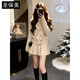 圣保美2026新款小個(gè)子香風(fēng)毛衣針織連衣裙女秋冬季短裙韓系穿搭一整套裝 【淺卡其色套裝】 S